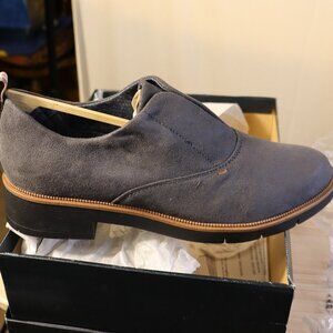 Dr. Scholls Grey Suede Slip on Oxford Women's Shoes 8.5